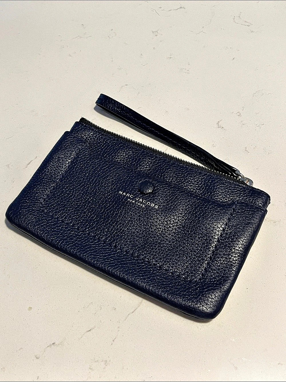 Marc Jacobs Leather Wristlet Clutch in Blue